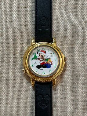 1990's Original Mickey Mouse Lorus Watch by Seiko (Santa Mickey)